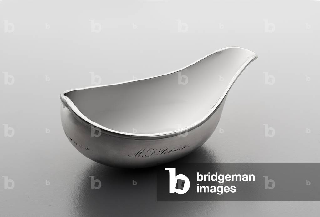 Pap boat, 1794 (sterling silver)
