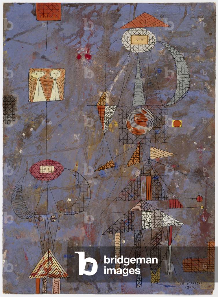 Composition, 1952 (ink and gouache on paper board)