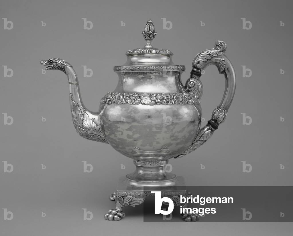 Coffeepot, part of a tea and coffee service, 1824-27 (silver)
