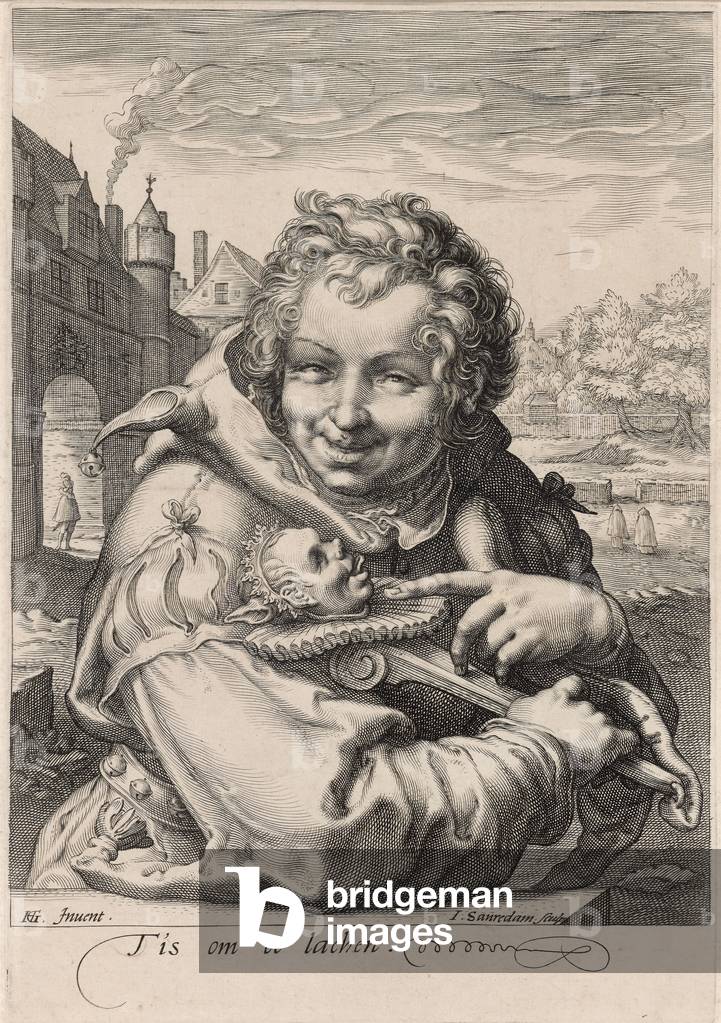 The Fool, engraved by I. Sauredam, c.1595 (engraving on laid paper)