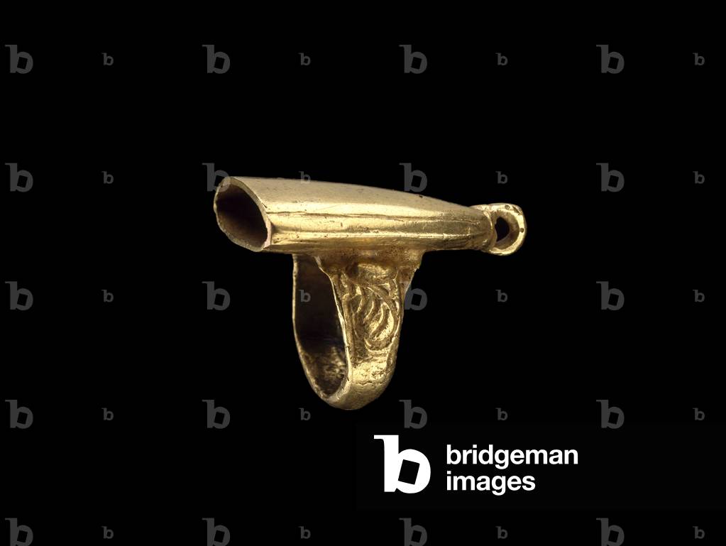 Ring (surmounted by form of bell), c. 1950 (gold)