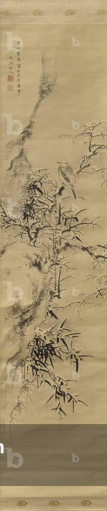 Bird in Snow, 1841 (ink on silk)