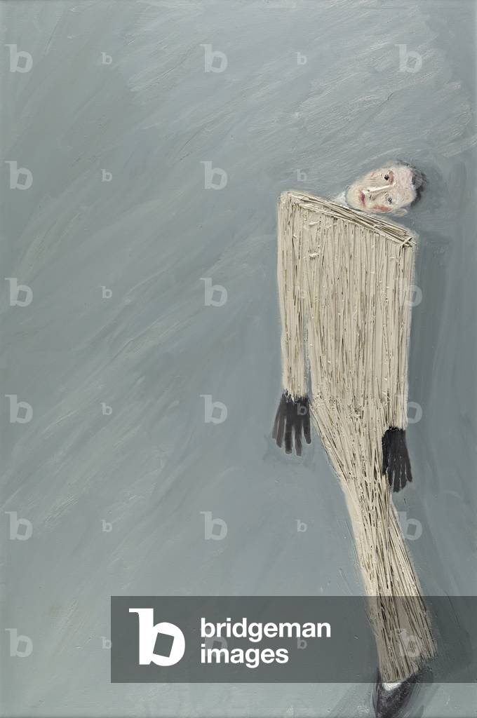 Untitled, 1983 (oil, acrylic, & magna with straw on canvas)