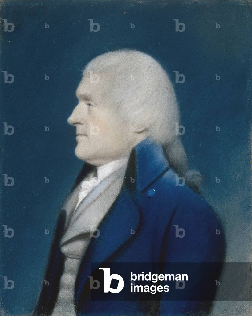 Portrait of Thomas Jefferson, c. 1800-1832 (pastel on gray paper)