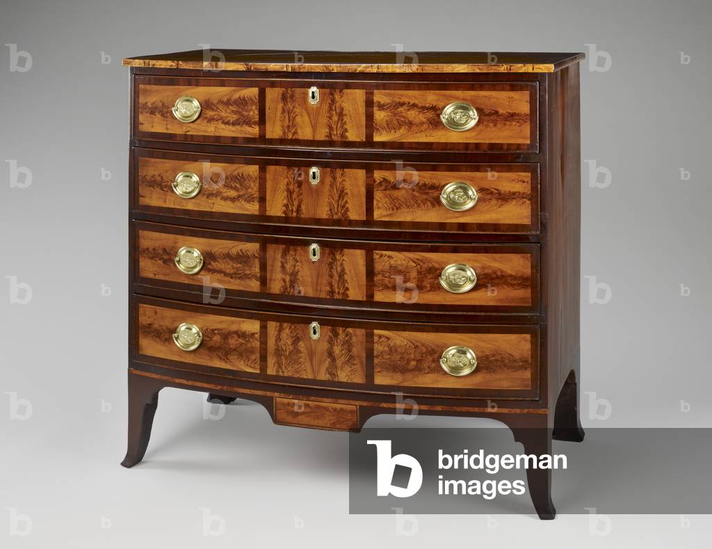 Bureau, 1805-1820 (mahogany and birch; eastern white pine)