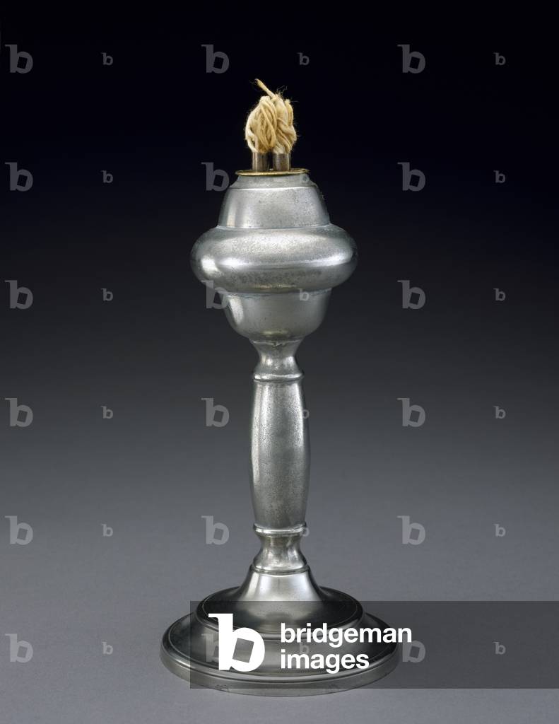 Fluid Lamp, c. 1840-1860 (pewter)