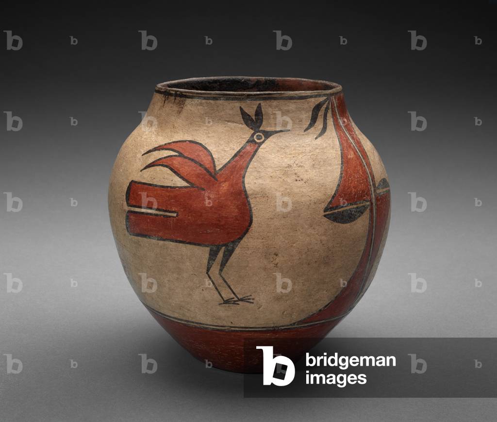 Jar (olla) with birds, c.1910 (earthenware with slip)