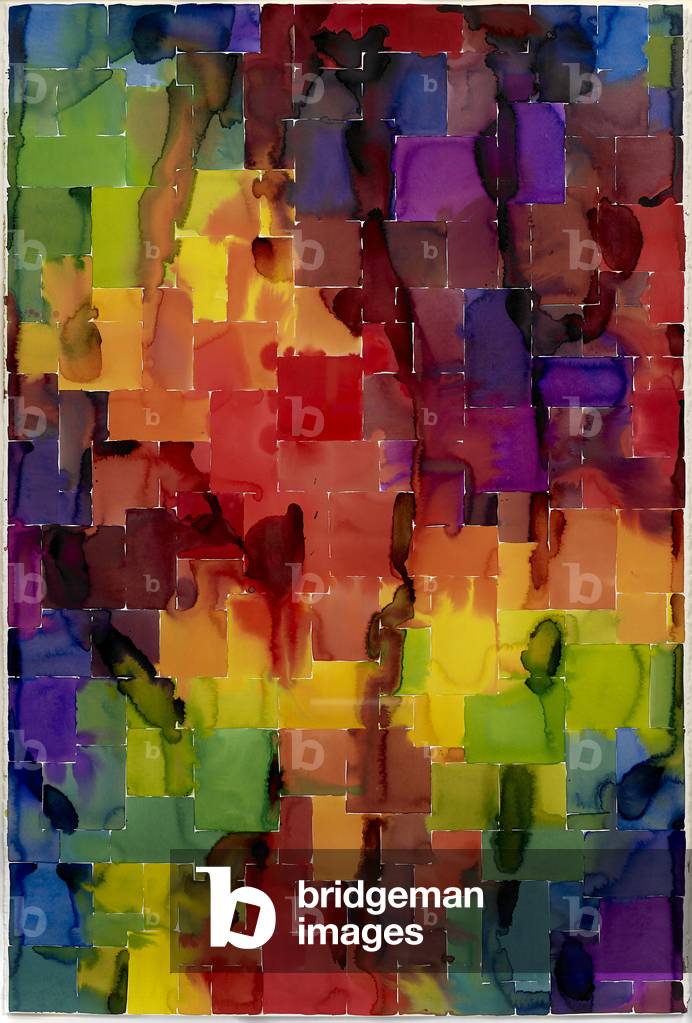 Abstraction Spectrum, May 29, 1998 (coloured ink over graphite on wove paper)