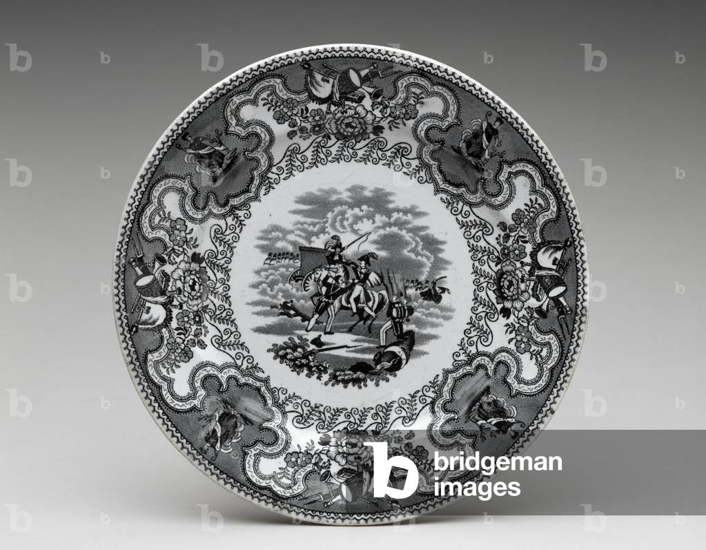 Plate, 1853-c.1856 or later (transfer-printed earthenware)