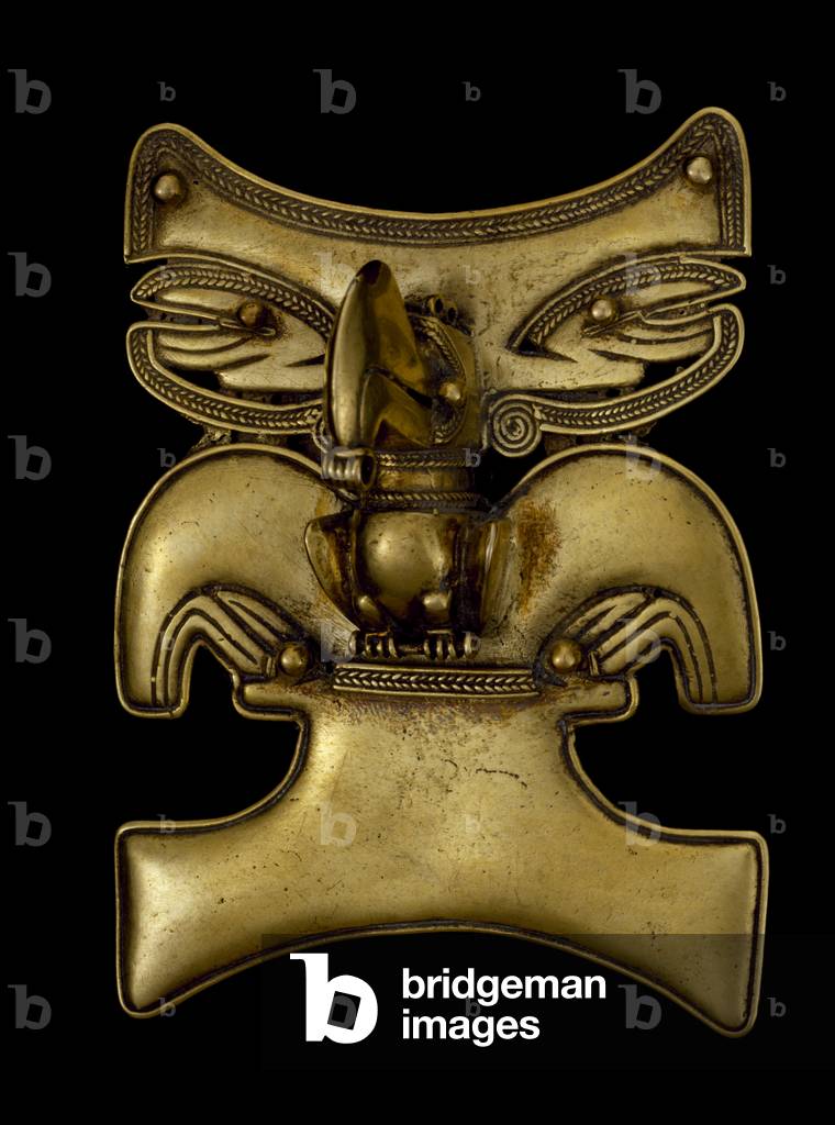 Pendant of a Shaman Transformed into a Toucan, 500-1550 AD (gold)