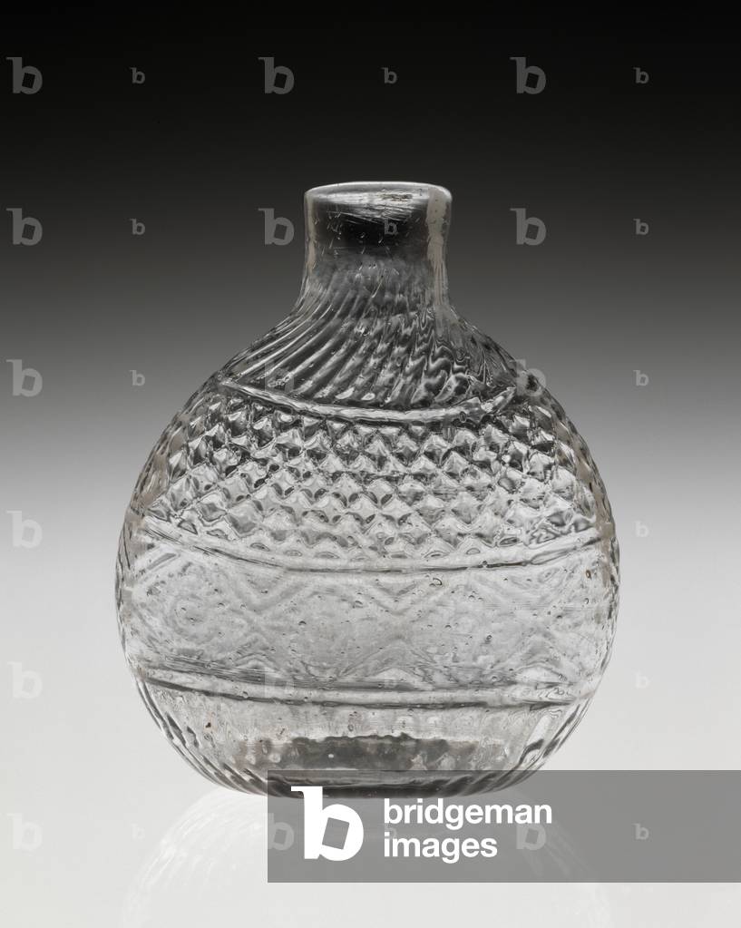 Pocket Bottle, 1820-1840 (lead glass)