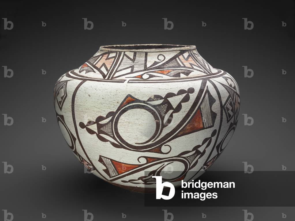 Jar (Olla) with Geometric and Abstract Designs, 1885-1890 (earthenware with slip)