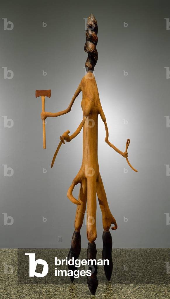 I am Building with the Axe, the Knife, and the Needle's Eye, 1982 (hickory, oak, pine, padouk and mahogany wood)