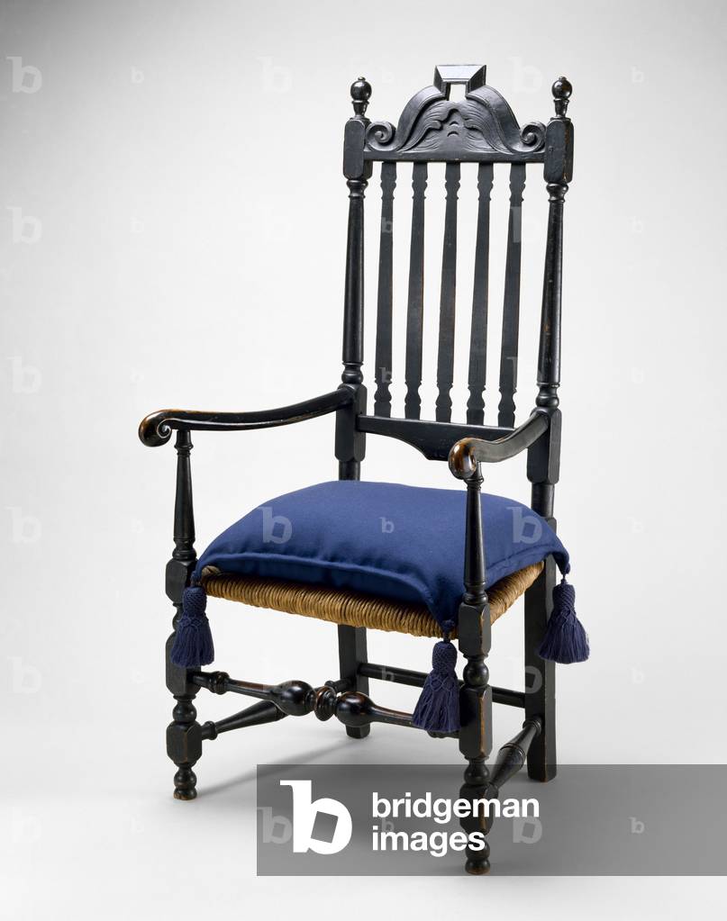 Armchair, 1700-1725 (soft maple, ash, poplar, and hickory)