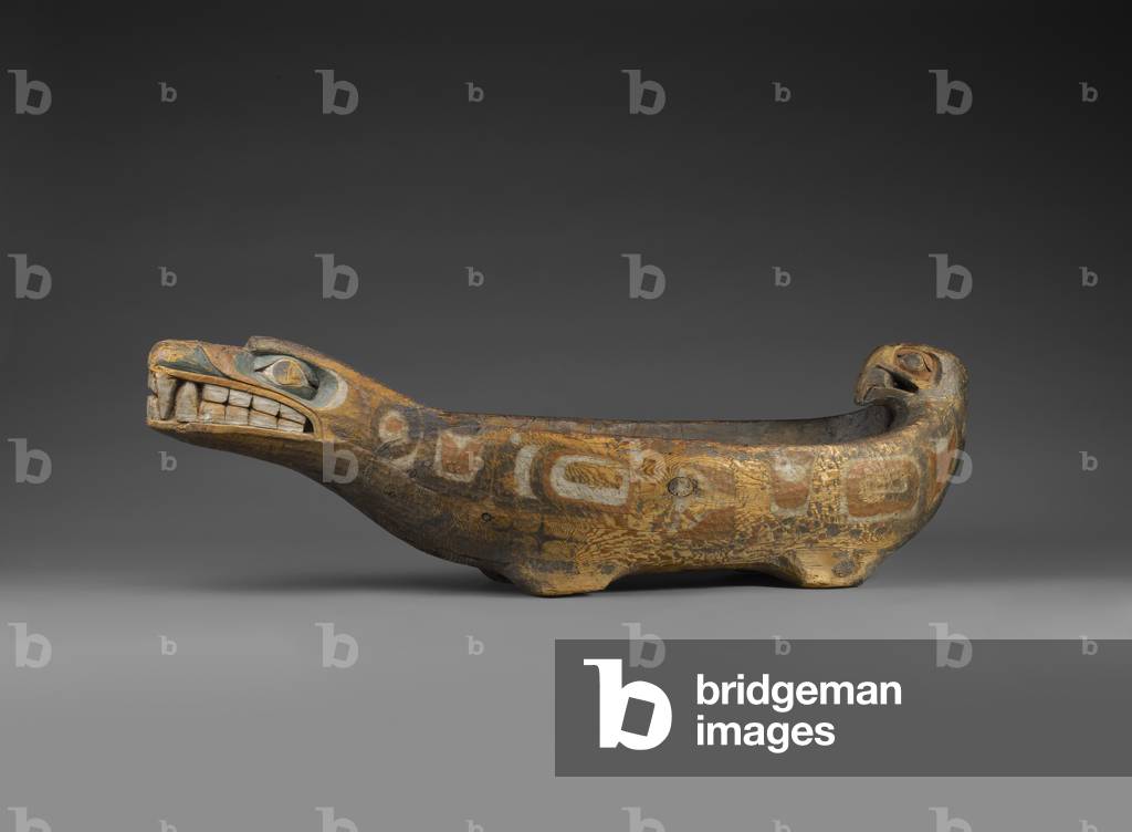 Sea Lion Feast Bowl, Kwakwaka'wakw, 1850-75 (wood and paint)