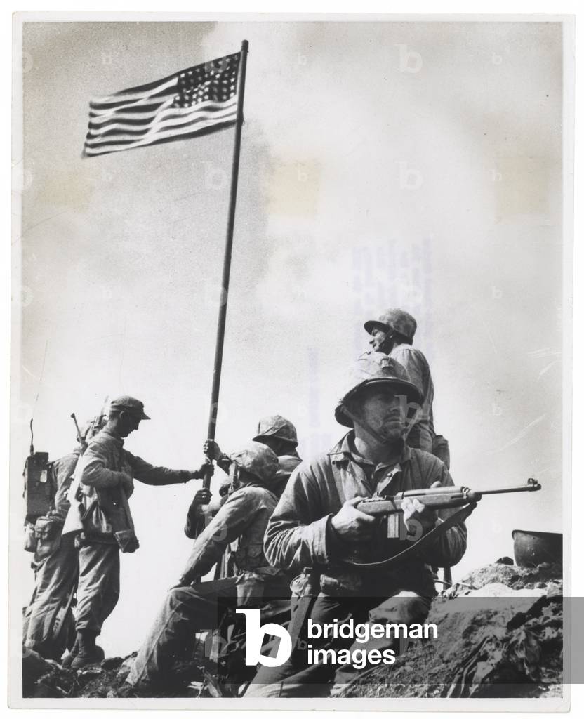First Flag on Mt. Suribachi, February 1945 (gelatin silver print)