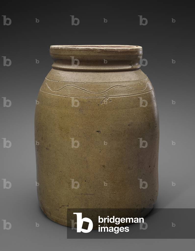 Crock, c. 1875-1900 (alkaline-glazed stoneware)