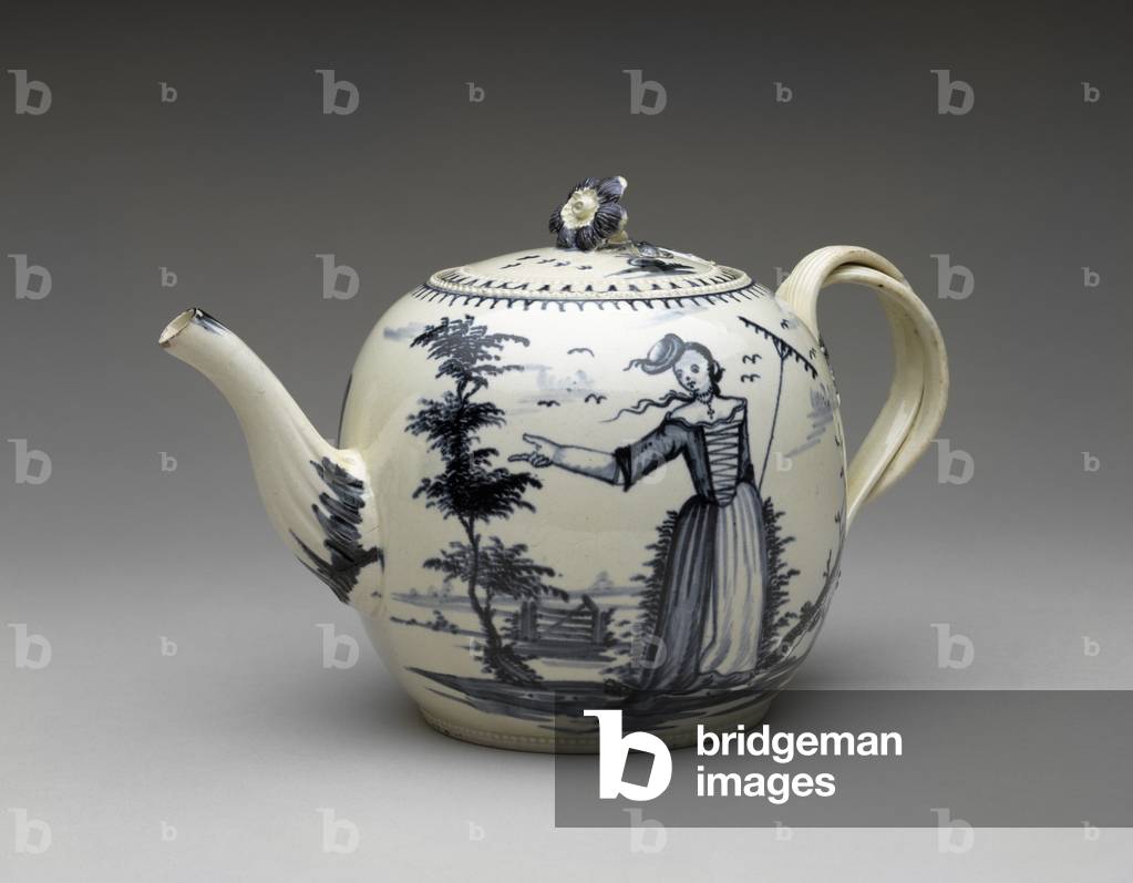 Teapot, 1765-1780 (creamware)