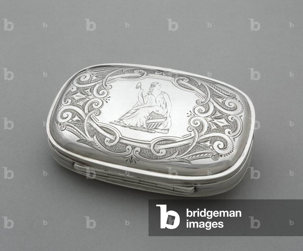 Snuffbox, 1853 (silver with silver gilding)
