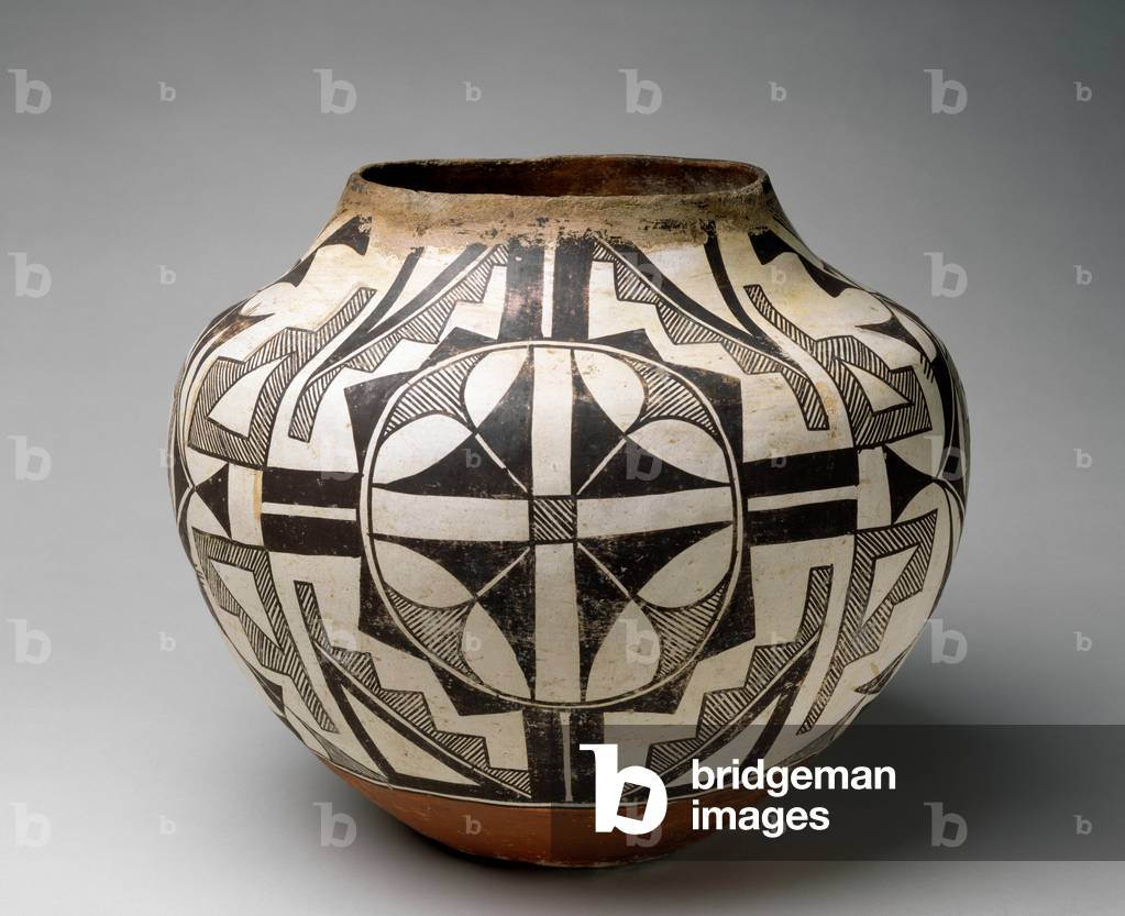 Vaso Acoma Pueblo, c.1890 (terracotta con verniciatura a slittamento policromo)