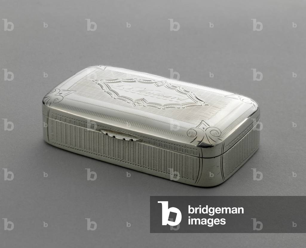 Snuffbox, c. 1840 (silver)