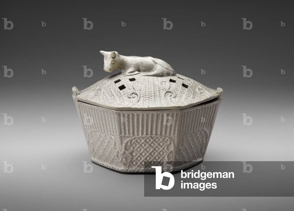 Butter tub, c.1755-70 (salt-glazed stoneware)