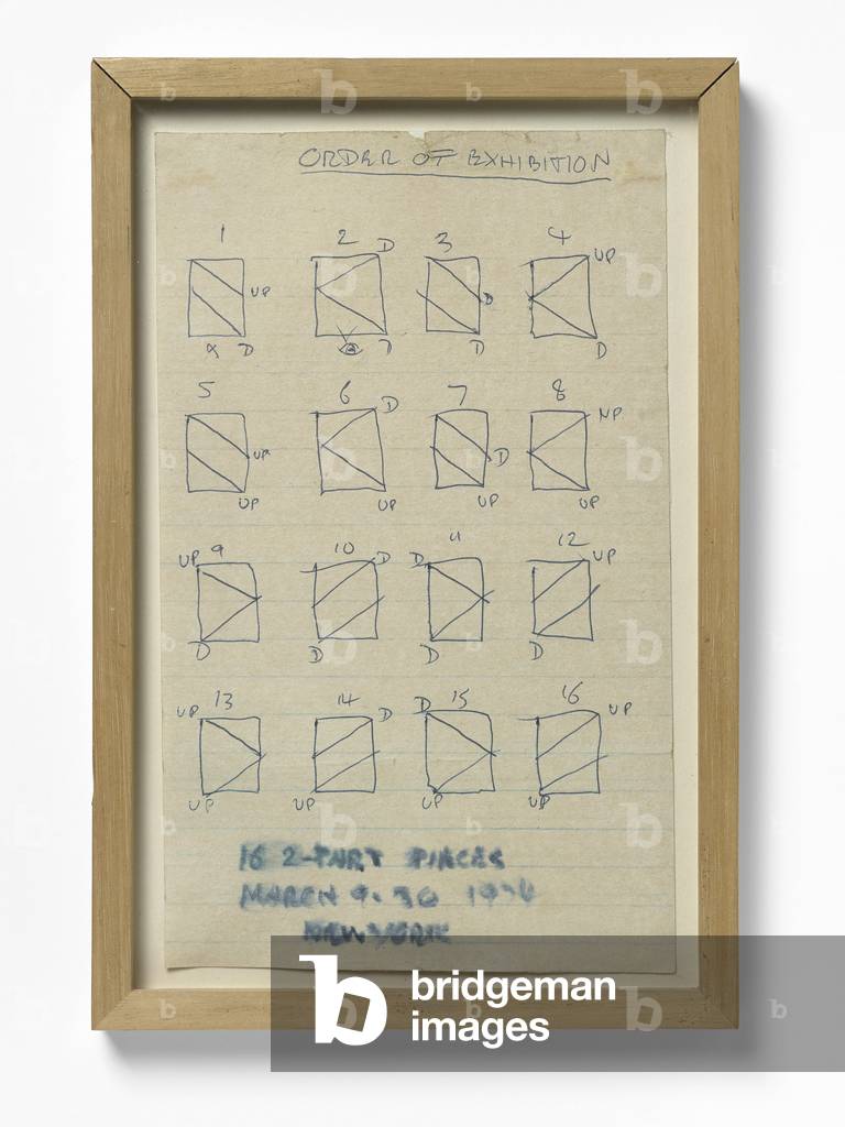 16 Two-Part Pieces, 1974 (ink on line wove paper)