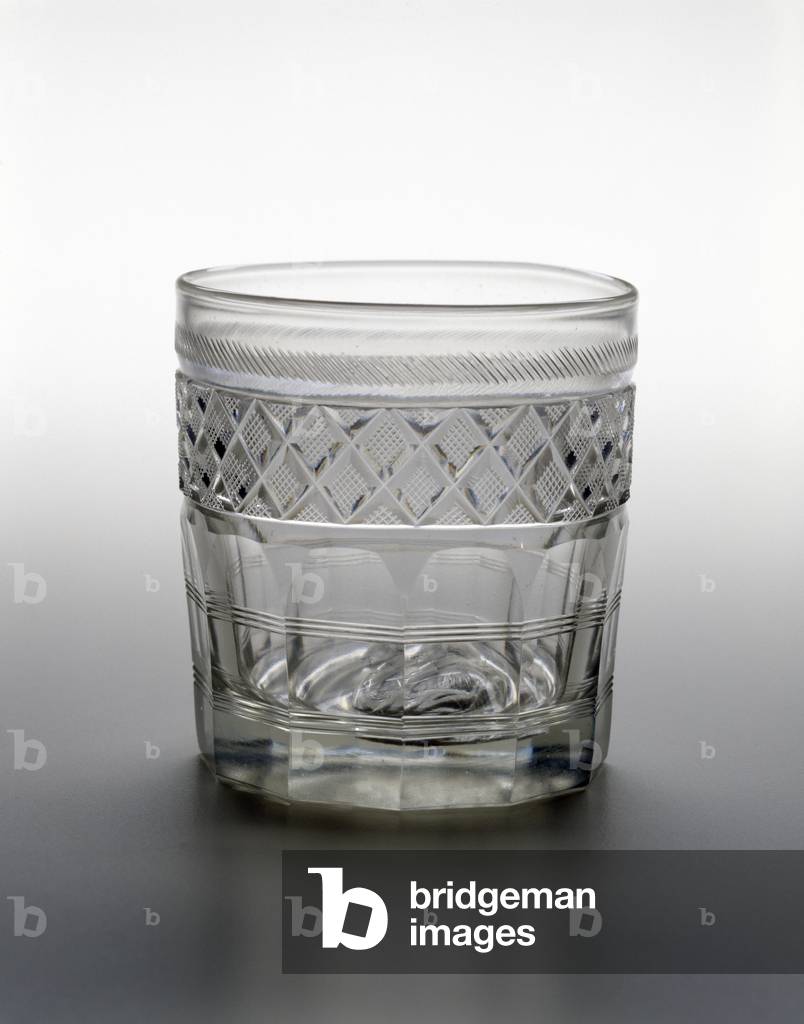 Tumbler, c. 1825 (lead glass with sulphide cameo portrait)