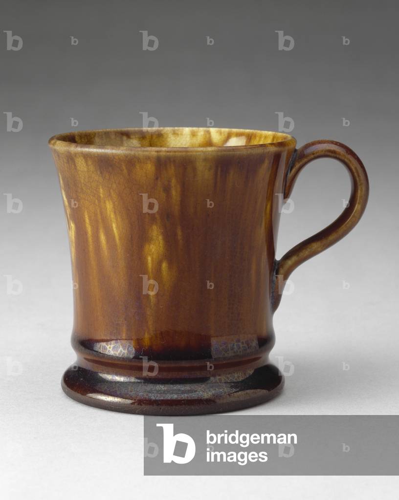 Mug, 1844-1858 (rockingham-glazed earthenware)