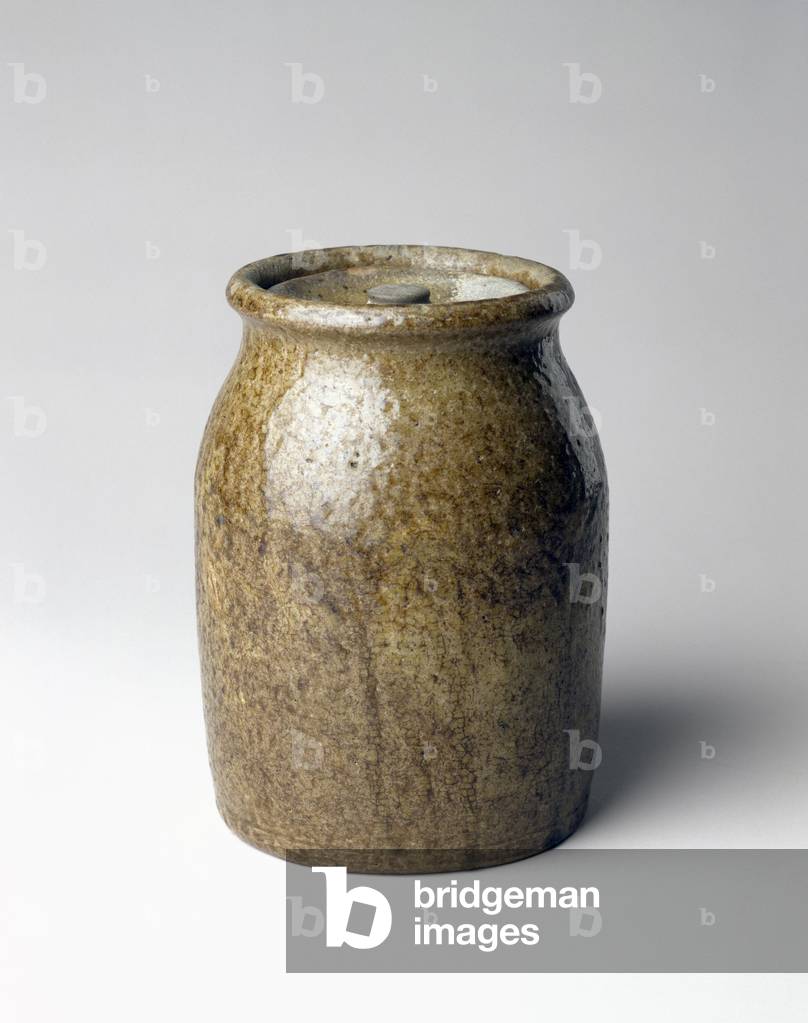 Jar with Lid, 1855-1881 (alkaline-glazed stoneware)