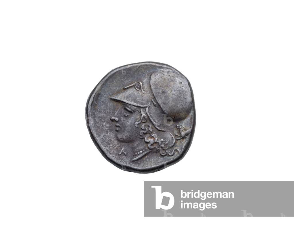 Stater with Athena (with monogram & griffin forepart) on reverse and Pegasus on obverse, 390-300 BC (silver)