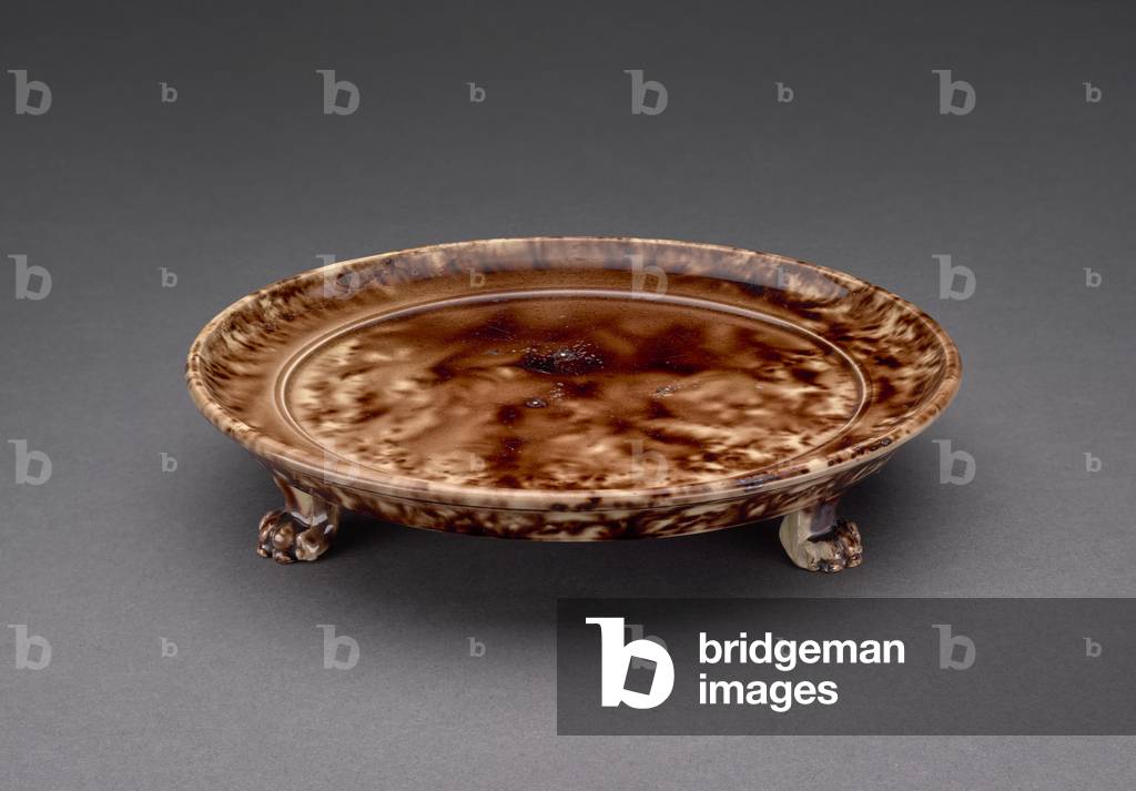 Teapot stand, c.1755-70 (lead-glazed earthenware)