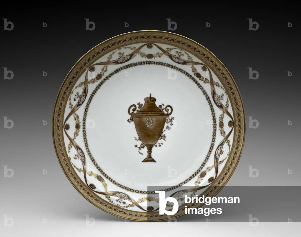 Saucer Dish from a Dinner and Dessert Service, c. 1800-1810 (porcelain)