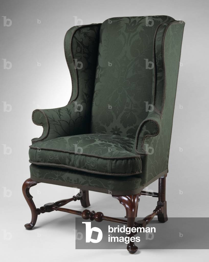 Easy Chair, 1730-1775 (black walnut and soft maple; soft maple, hard maple, beech, and sylvestris pine)