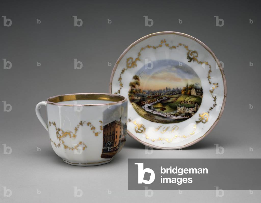 Presentation Cup and Saucer, 1840-1845 (porcelain)