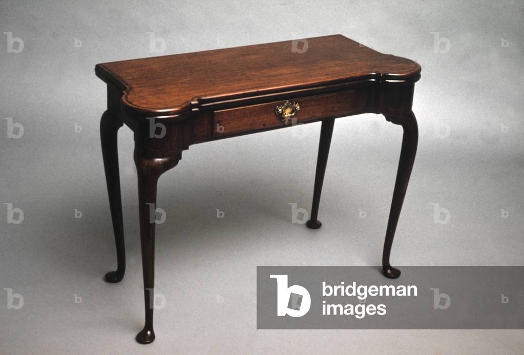 Card Table, 1730-1760 (mahogany and unidentified inlay; mahogany, cherry, eastern white pine, and spruce)