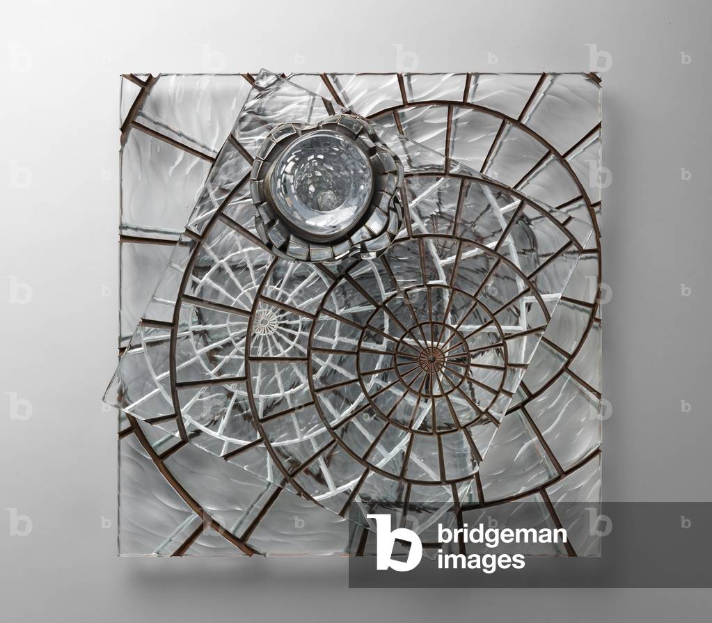 Iterated Symmetry Breaking, 2004 (glass, industrial plate glass, copper, & silver)