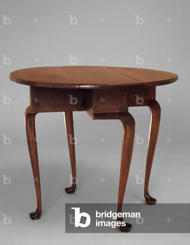 Drop-Leaf Table, 1730-1800 (soft maple and birch; eastern white pine and birch)