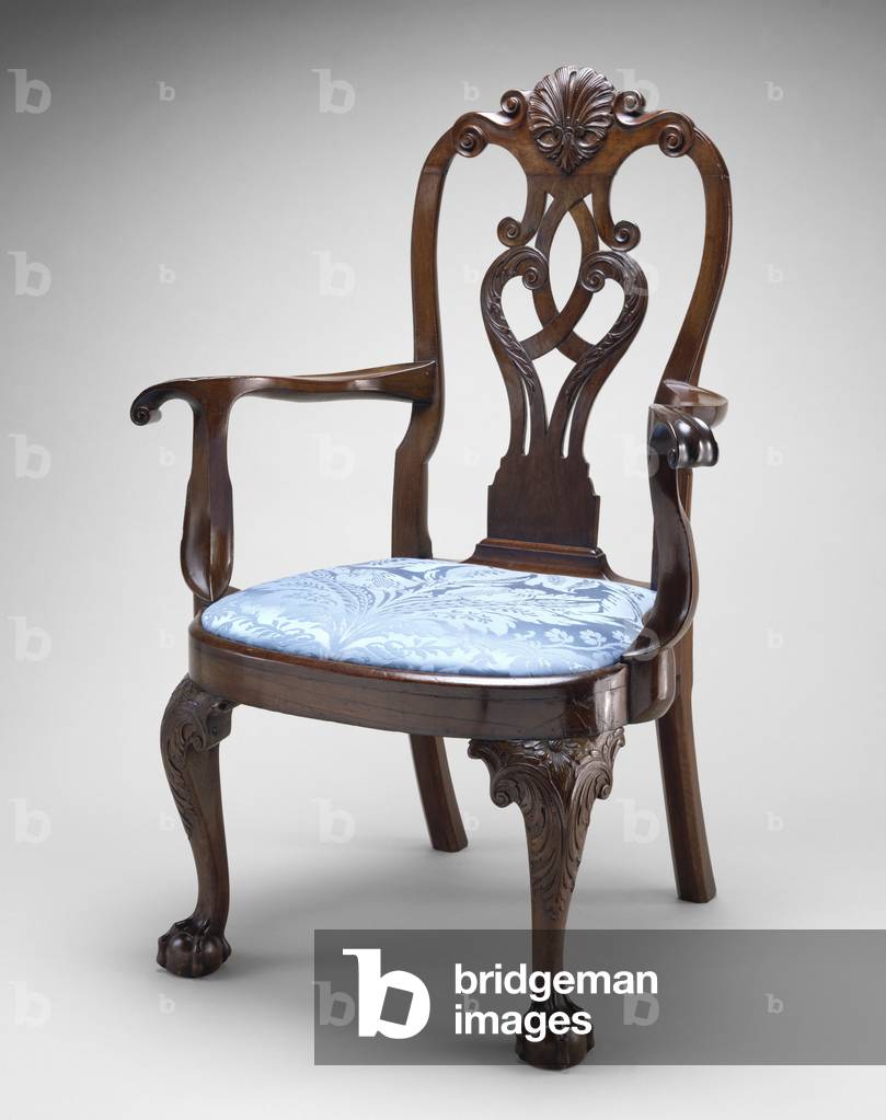 Armchair, 1750-1780 (mahogany; eastern white pine)