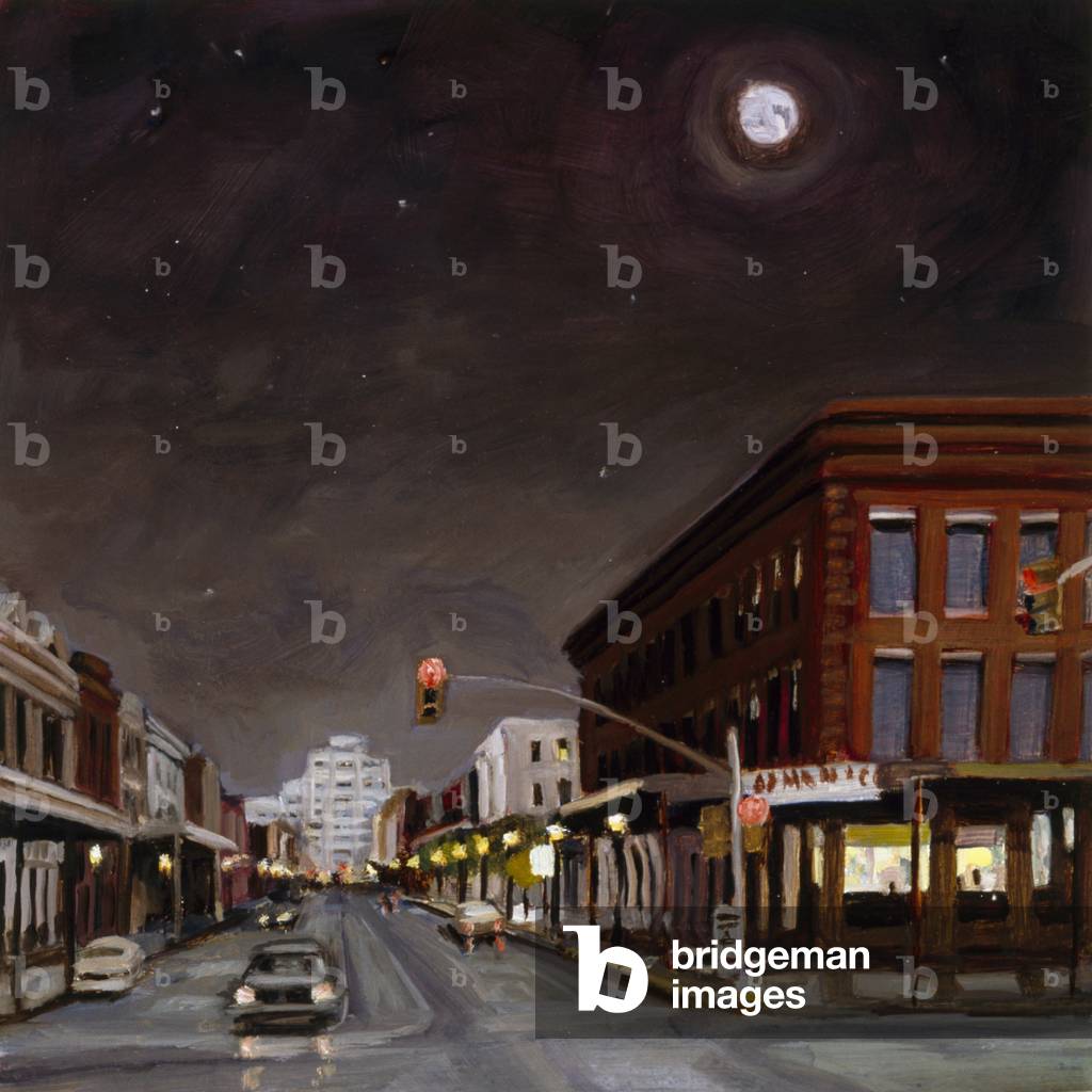 Full Moon on the Strand, 1988 (oil on paper)