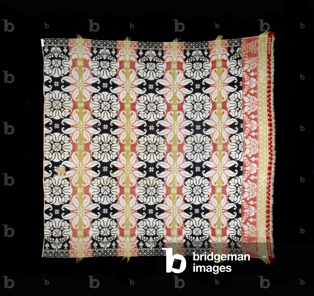 Biederwand Jacquard Coverlet, 1846 (cotton and wool)