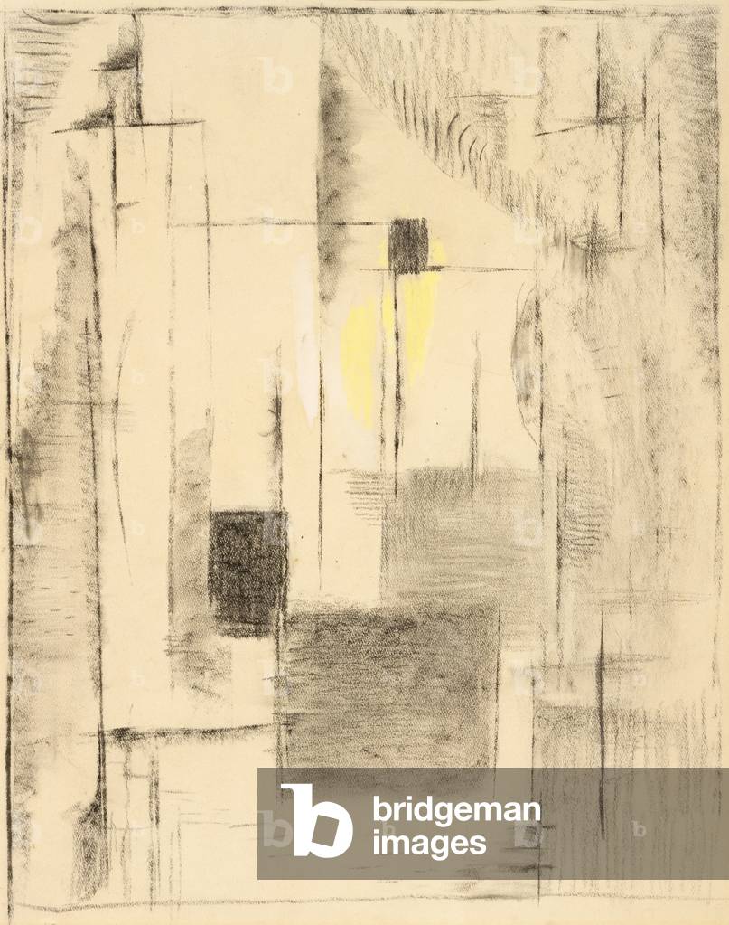 Cubist Composition, c.1913 (charcoal, pastel & gouache on paper)