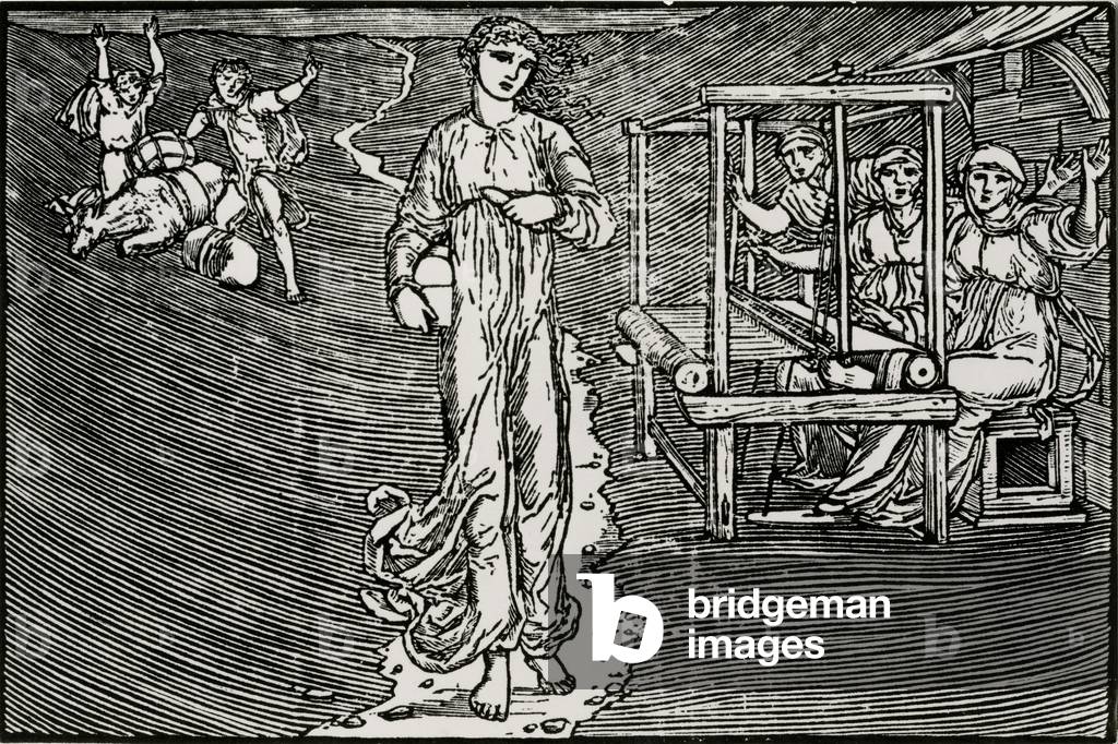 The Weaving Women, 1866 (woodcut)