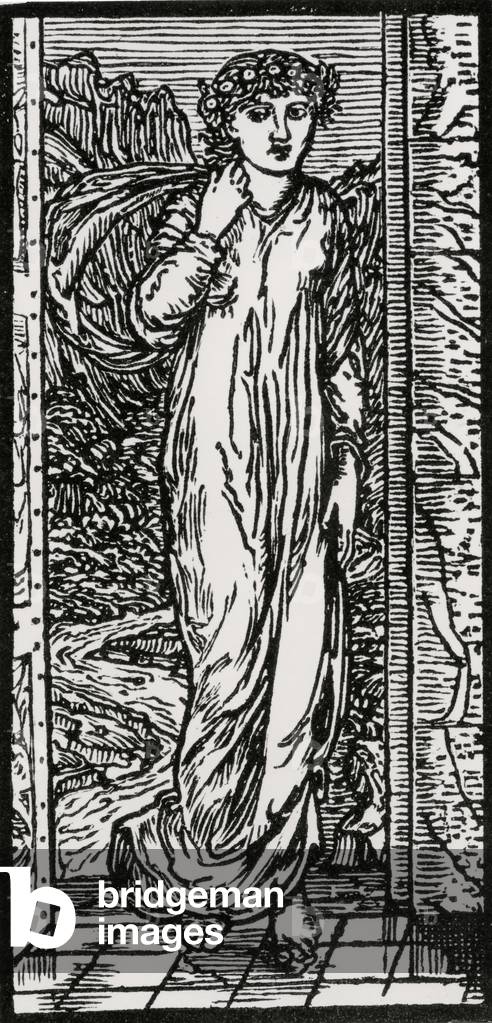 Psyche in the Garden, 1866 (woodcut)