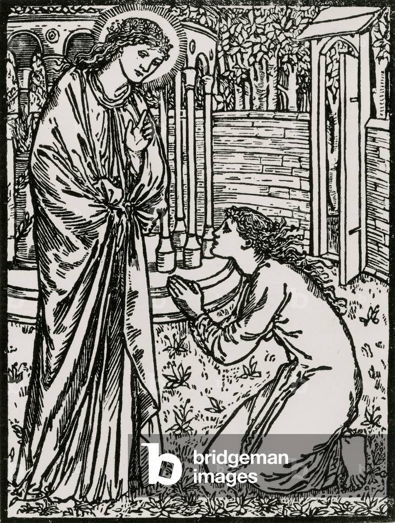 Psyche and Juno, 1866 (woodcut)