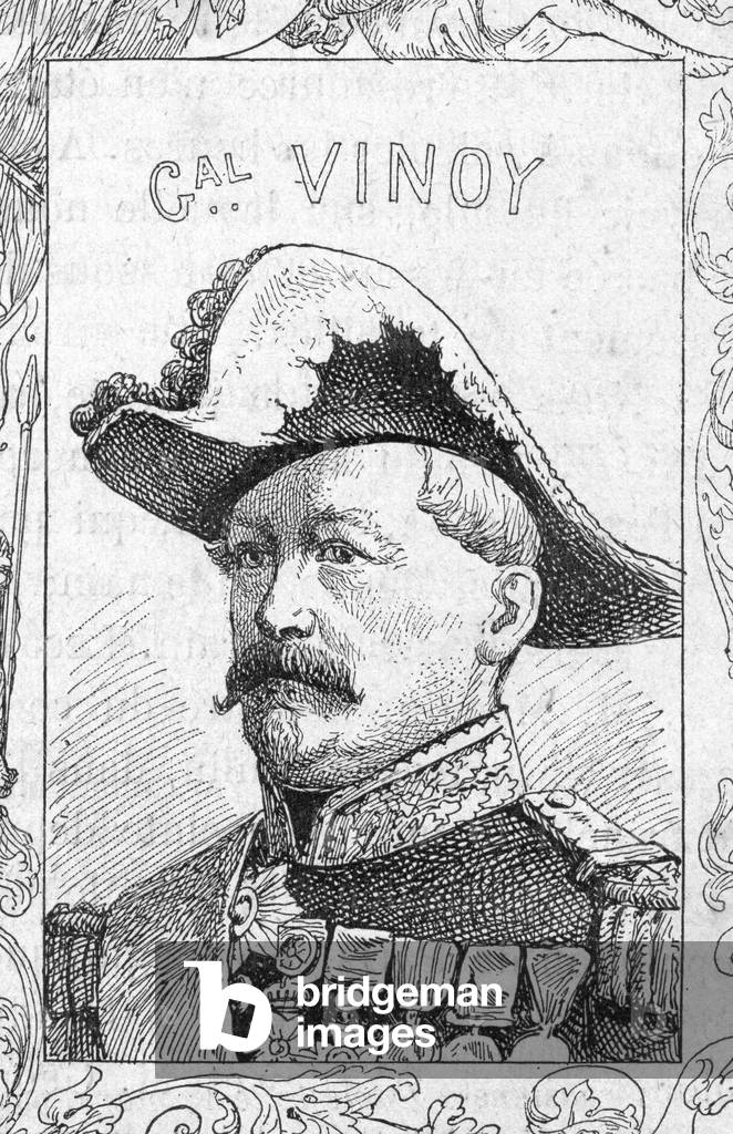 Portrait of Joseph Vinoy ( 1803 –  1880) French soldier - Gravure in 