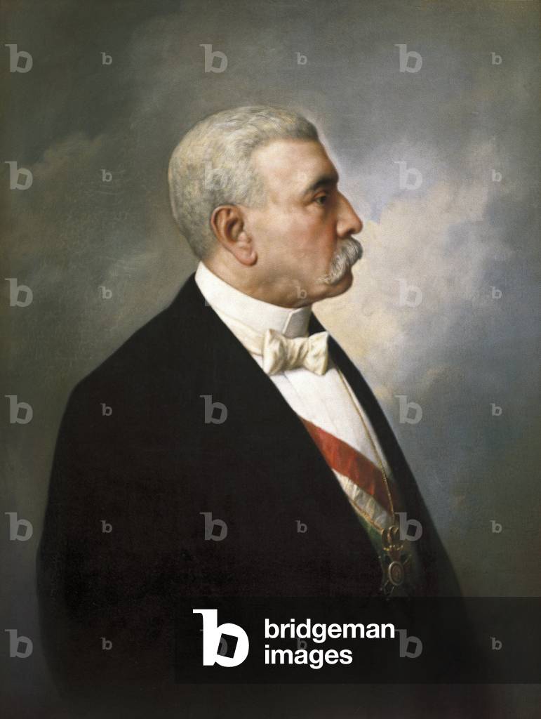 Portrait of Porfirio Diaz (1830-1915), 20th century (oil on canvas)