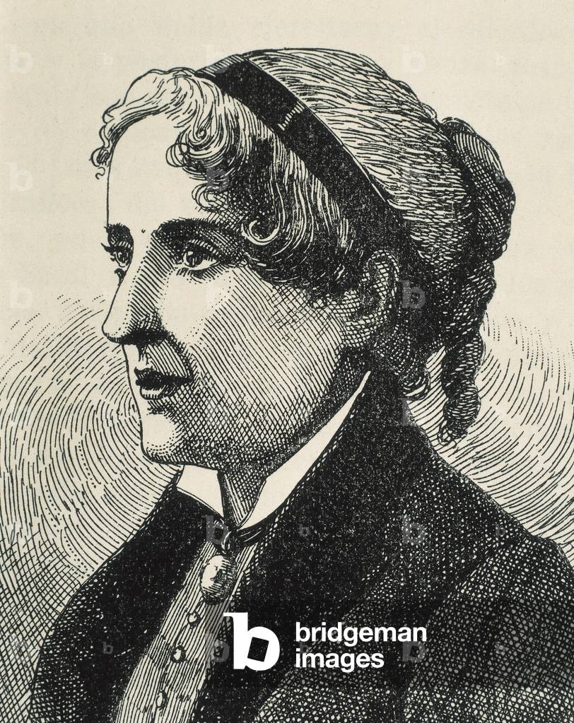 Portrait of Harriet Elizabeth Beecher STOWE (1811-1896), American writer (engraving)