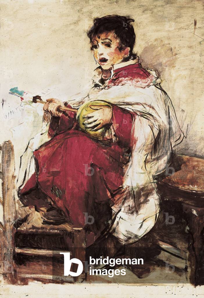 Monaguillo Tocando la Zambomba, c.1893-1895 (oil on canvas)