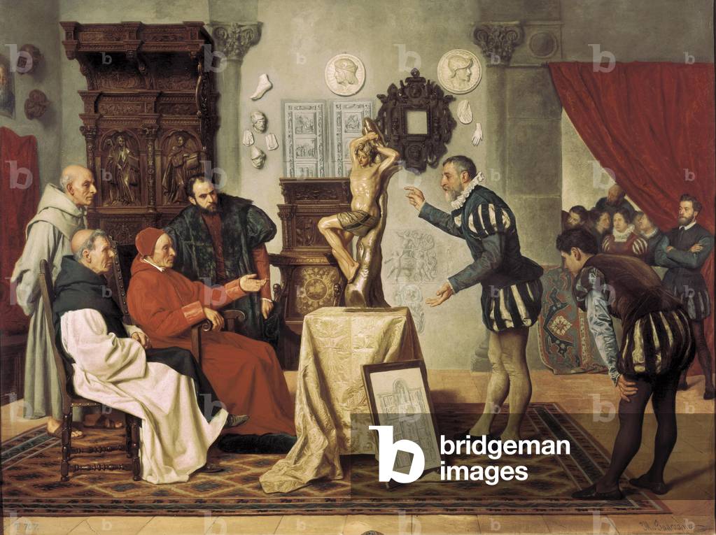 The painter Alonso Berruguete (1480-1561) visits Cardinal Juan Pardo de Tavera (1472-1545) (painting)
